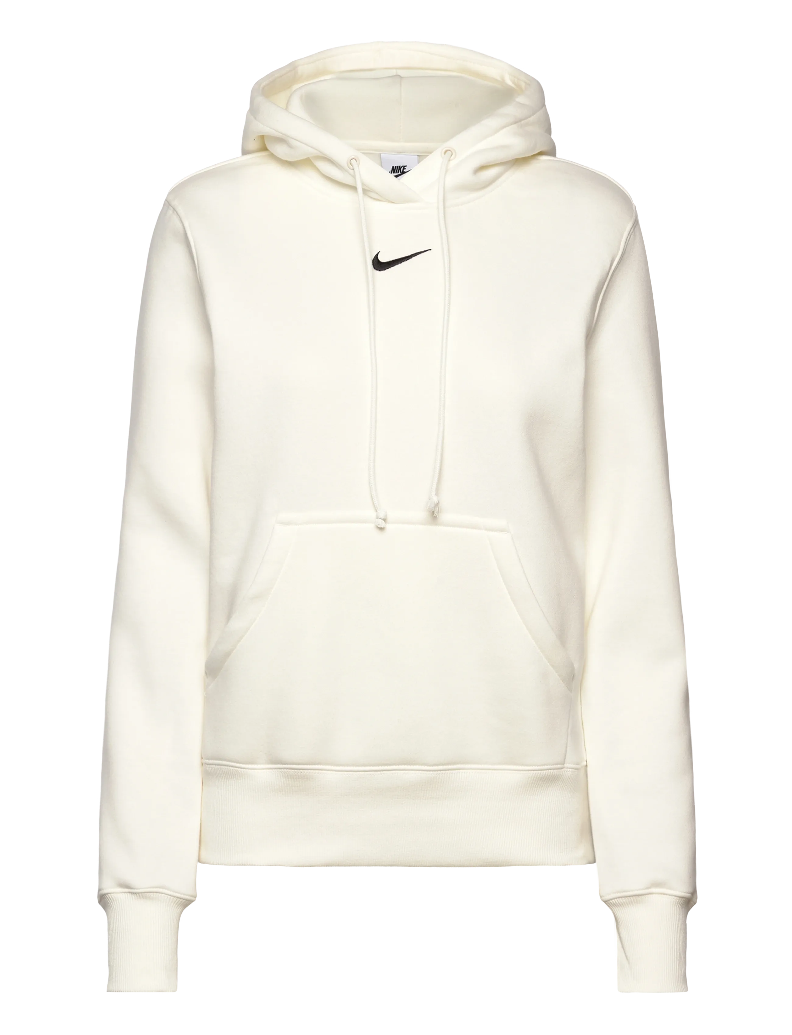 Nike W NSW PHNX FLC STD PO HOODIE - Sweatshirts - SAIL/BLACK / cream
