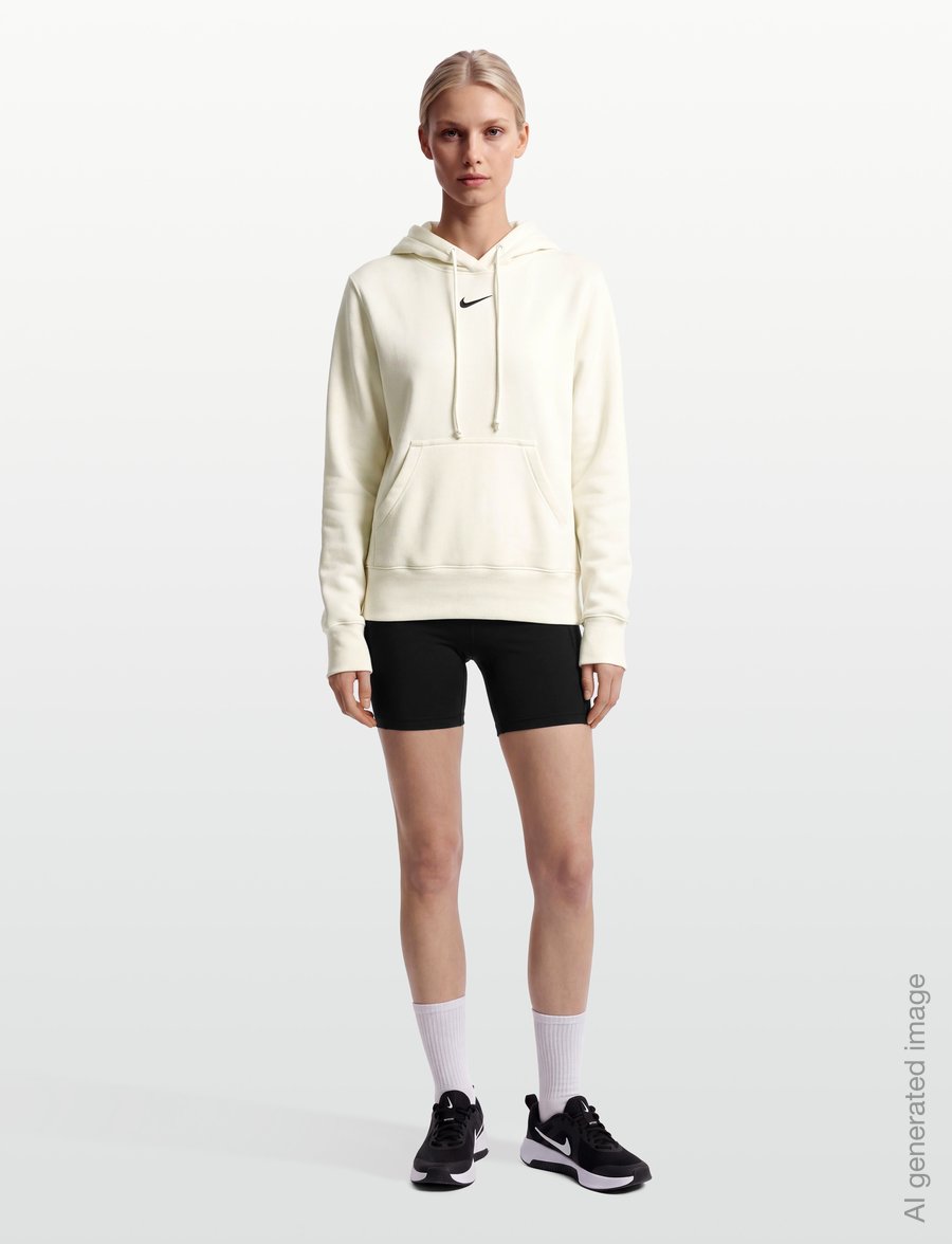 Nike - Nike Sportswear Phoenix Hoodie - tops - sail/black - 0