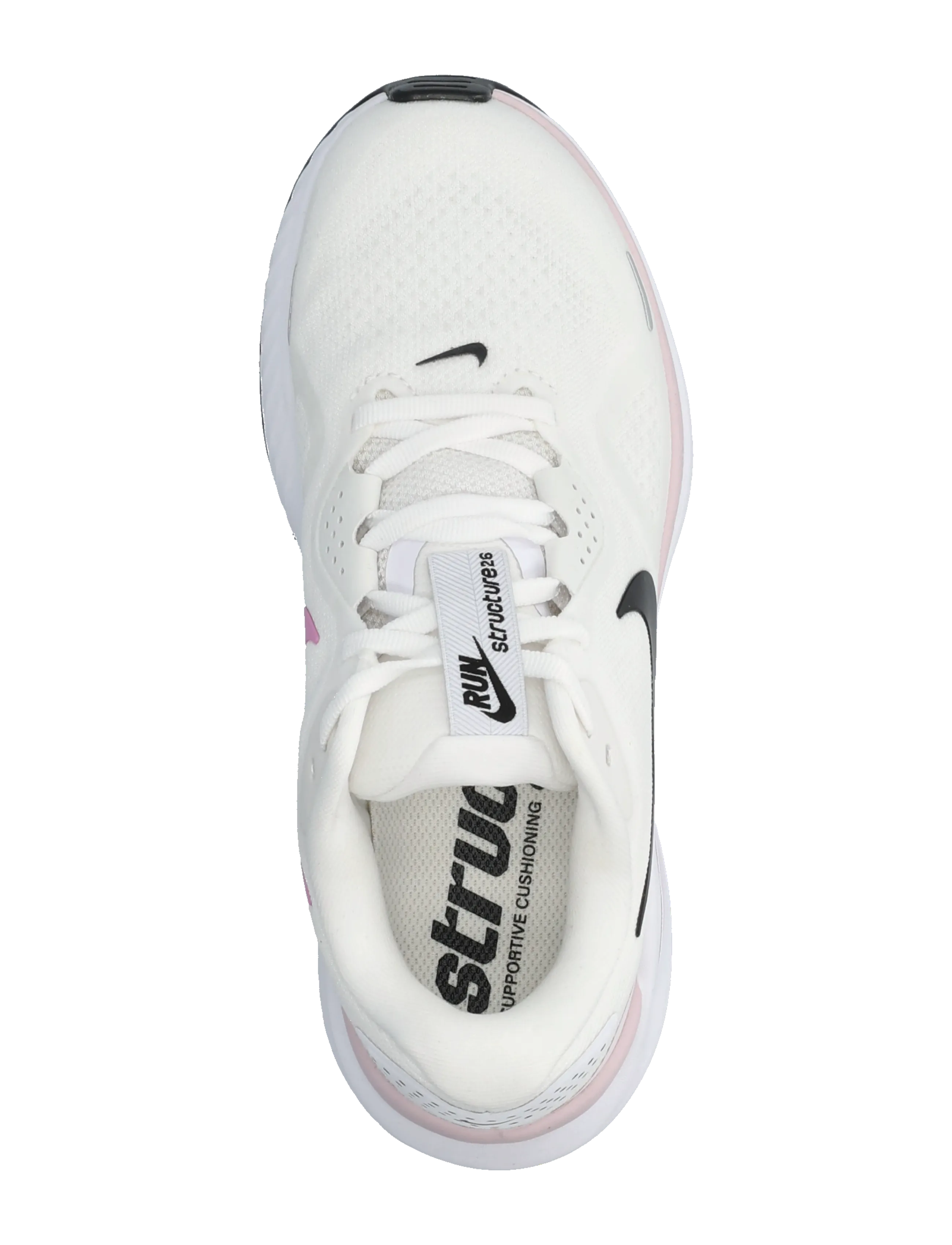Nike - W NIKE STRUCTURE 26 - jooksujalatsid - white/black-bleached lilac-lt - 3