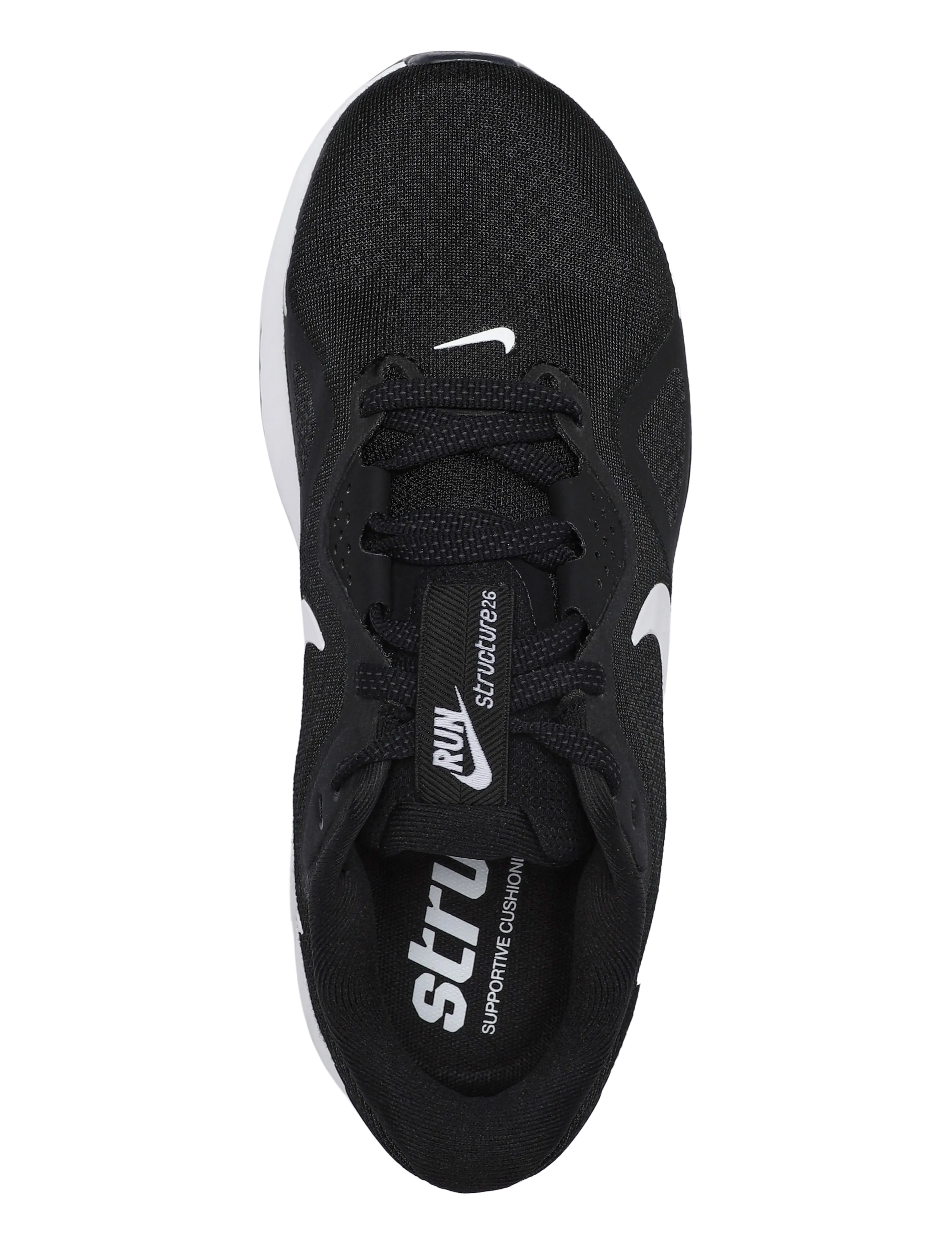 Nike - W NIKE STRUCTURE 26 - jooksujalatsid - black/white-wolf grey-metallic - 3