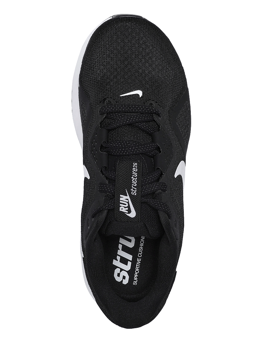 Nike - W NIKE STRUCTURE 26 - jooksujalatsid - black/white-wolf grey-metallic - 3