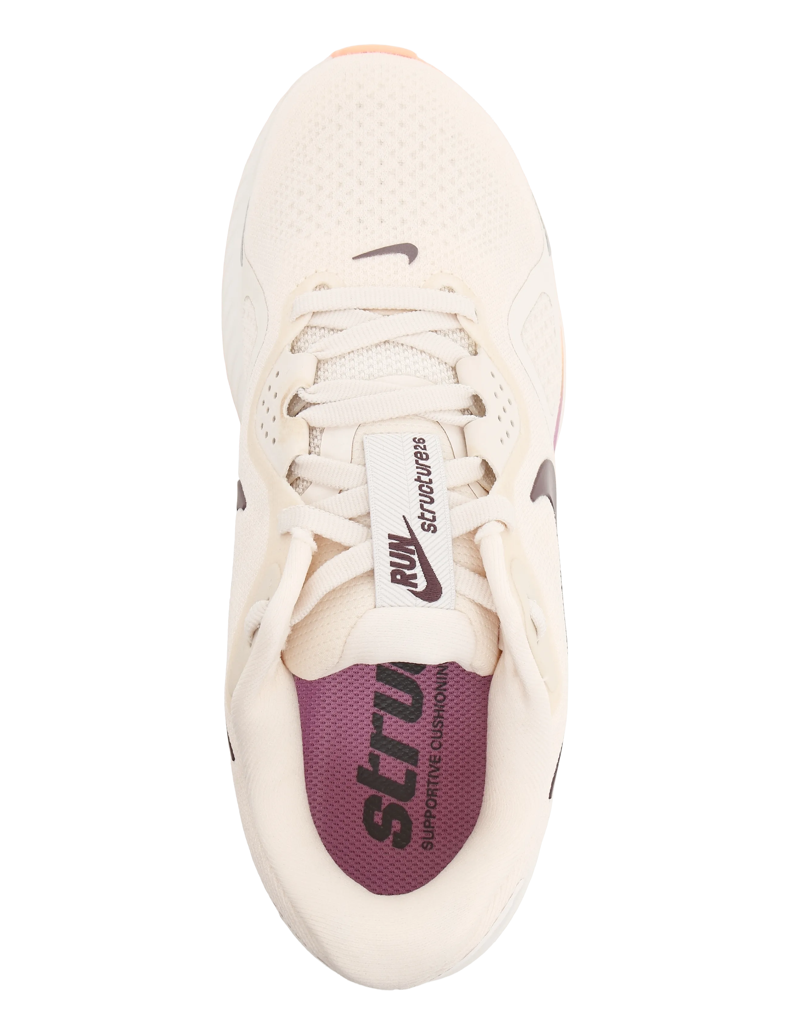 Nike - W NIKE STRUCTURE 26 - jooksujalatsid - chalk/tattoo-lt magenta-orange - 3