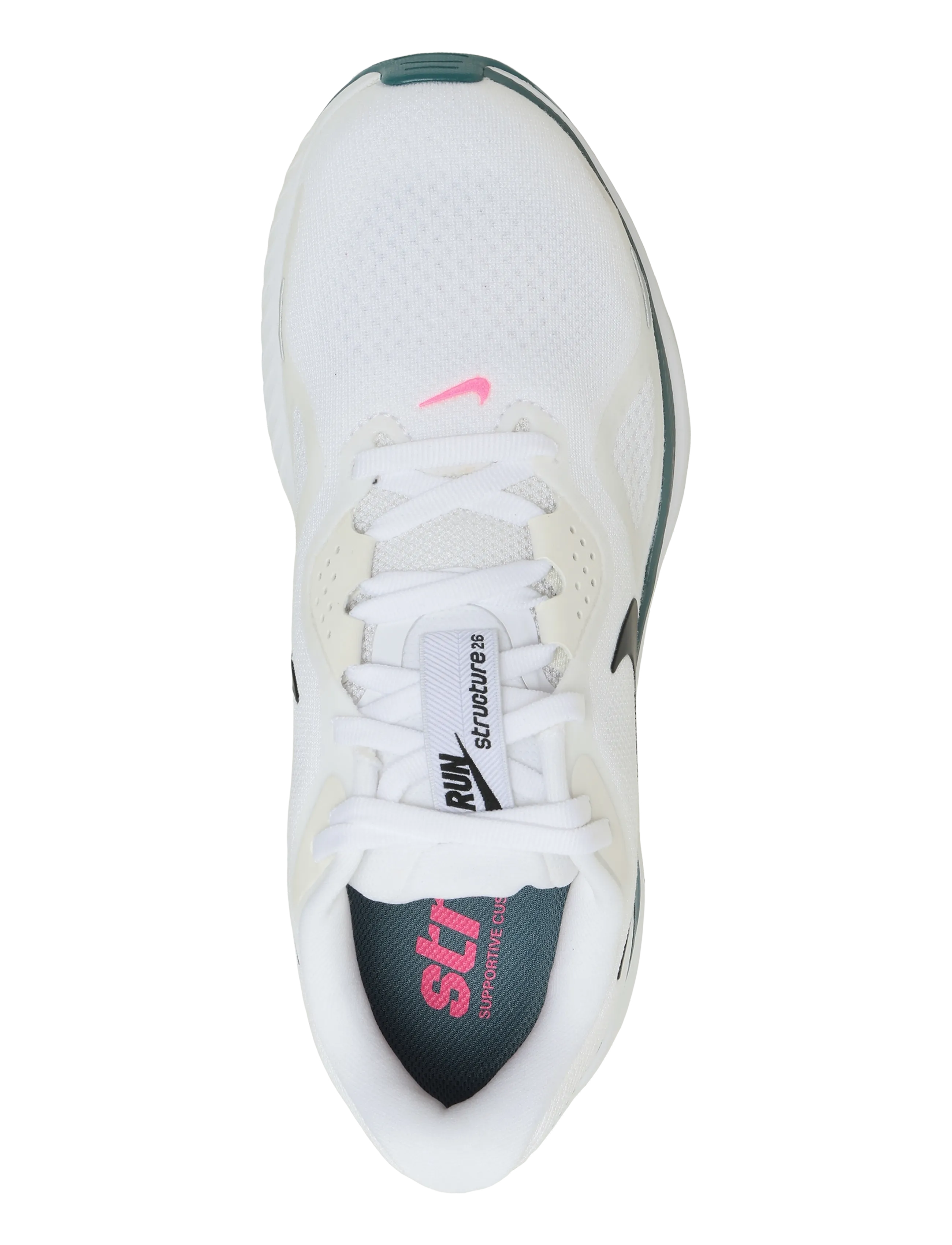 Nike - NIKE STRUCTURE 26 - hlaupaskór - white/black-mineral slate-hype - 3