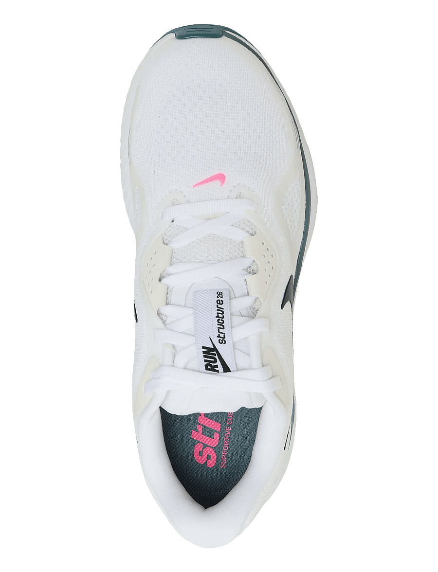Nike - NIKE STRUCTURE 26 - hlaupaskór - white/black-mineral slate-hype - 3