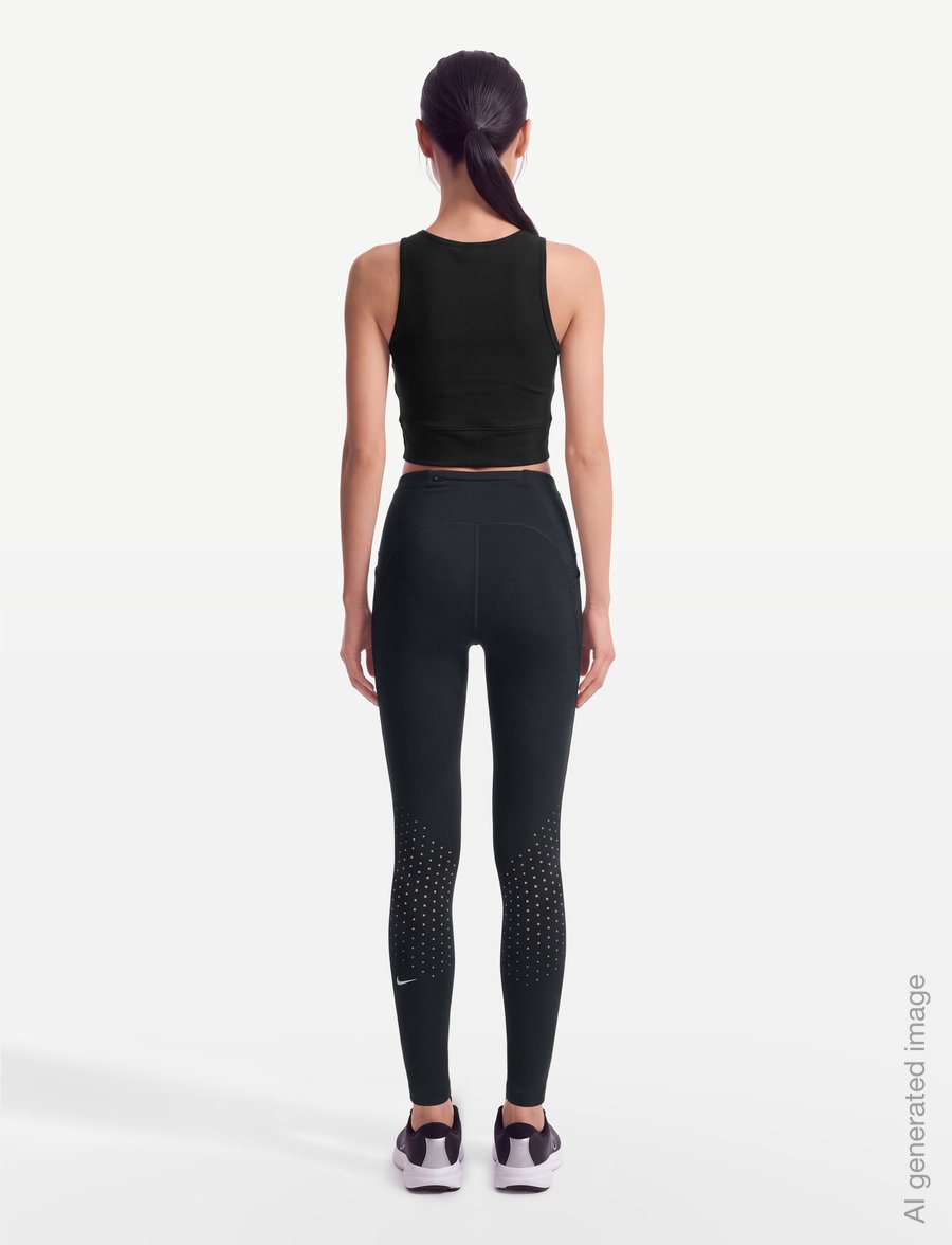 Nike - Nike Dri-Fit Swift 7/8 Tight - 7/8 länge - black/reflective silv - 4