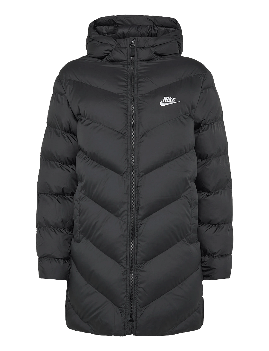Nike - K NSW TF ADP PUFFER MID THIGH - vinterjakker - black/white - 0