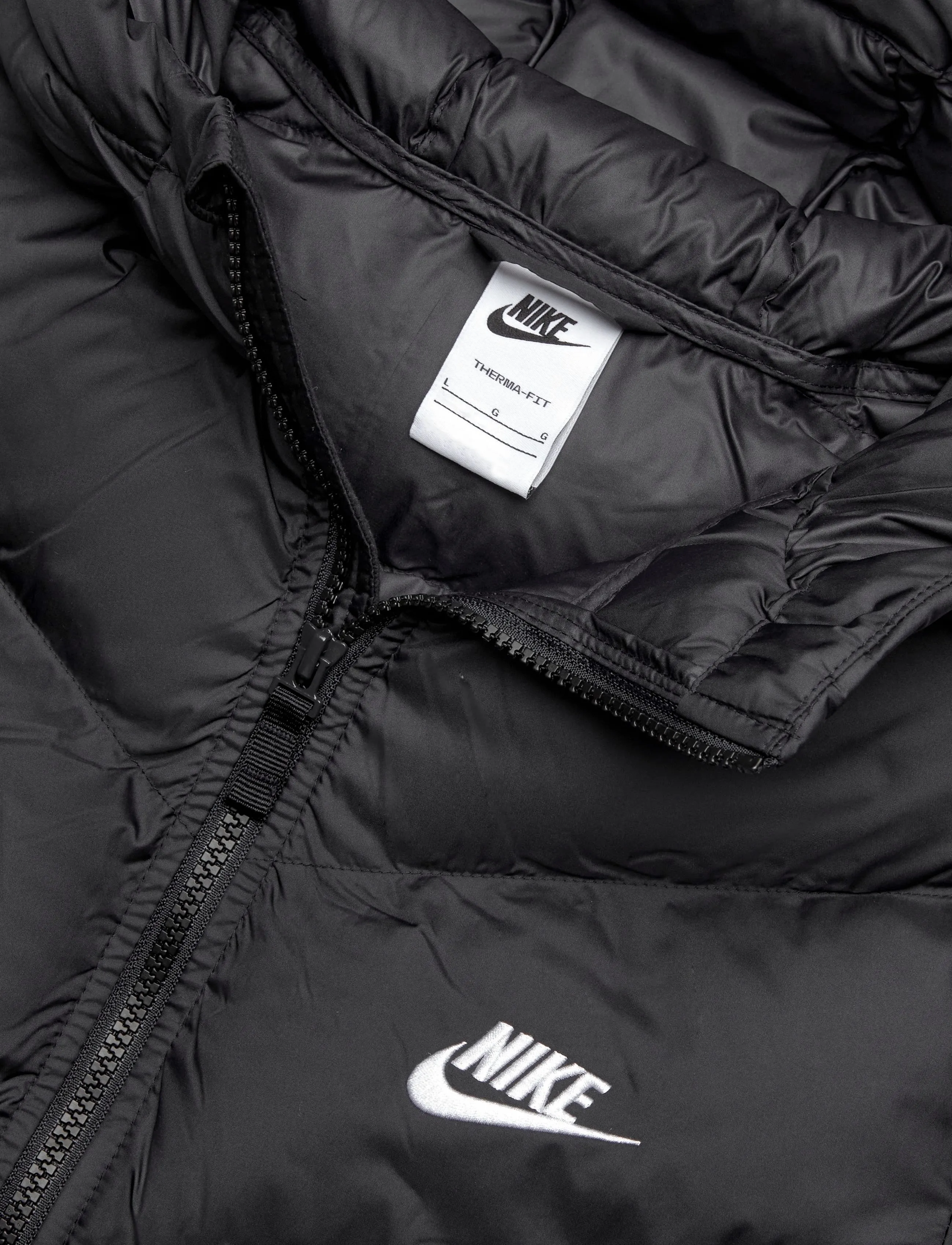 Nike - K NSW TF ADP PUFFER MID THIGH - vinterjakker - black/white - 2