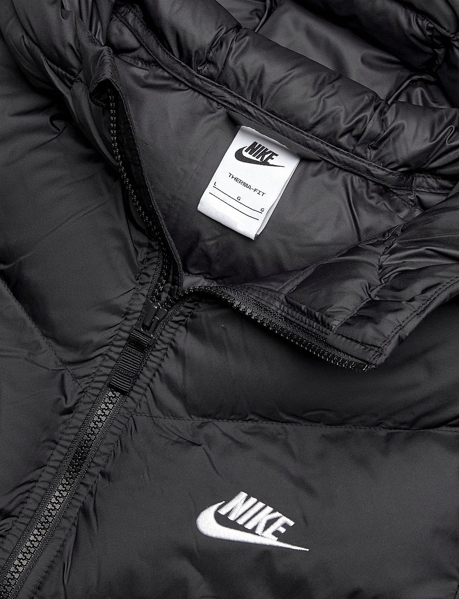 Nike - K NSW TF ADP PUFFER MID THIGH - vinterjakker - black/white - 2