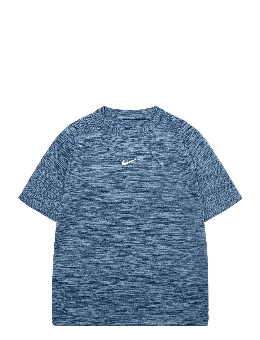 Nike - B NK DF MULTI SS TOP LBR HTHR - sportoberteile - midnight navy/football blue/wh - 0