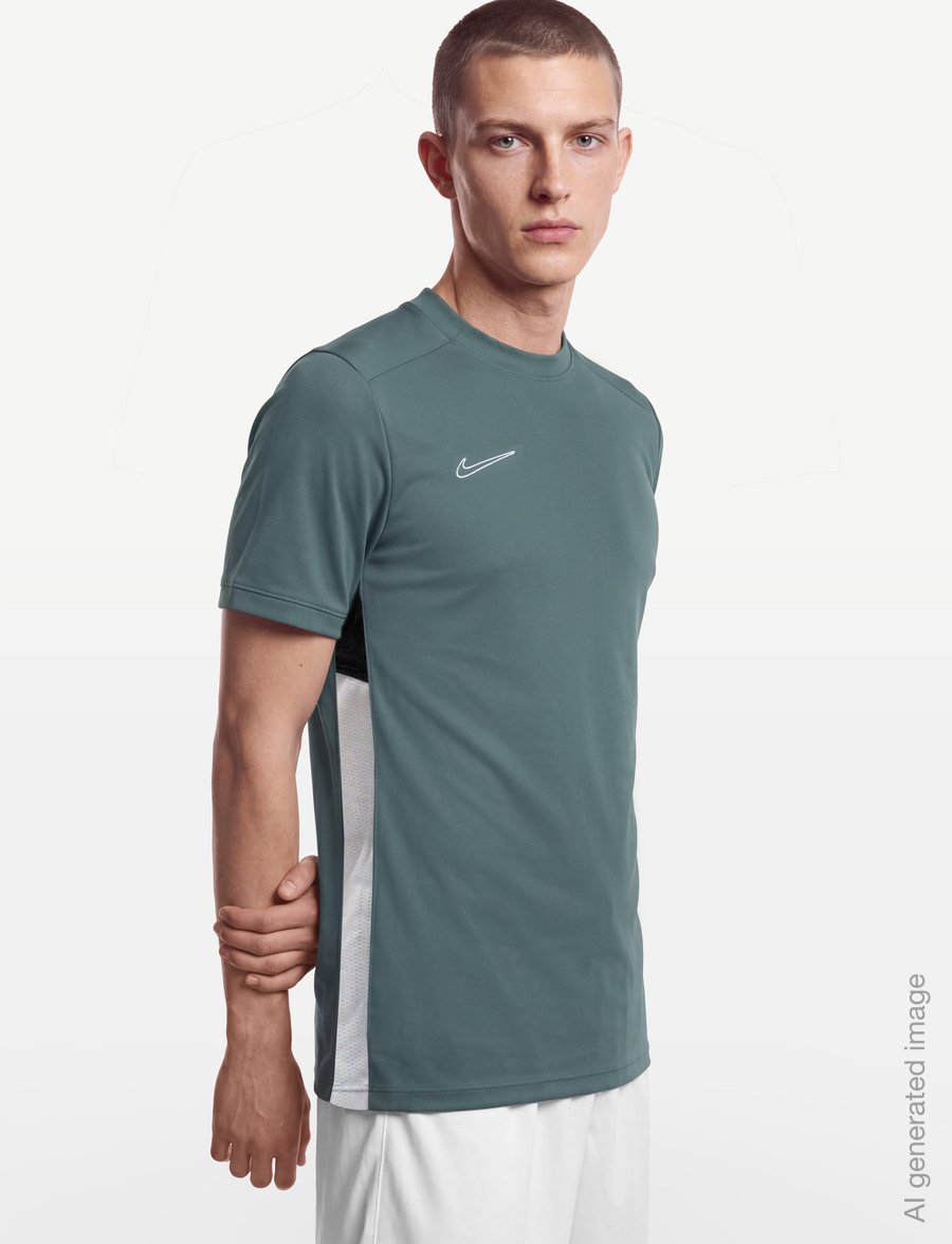 Nike - Nike Academy Dri-Fit SS - t-shirts - mineral slate/black/white/whit - 3