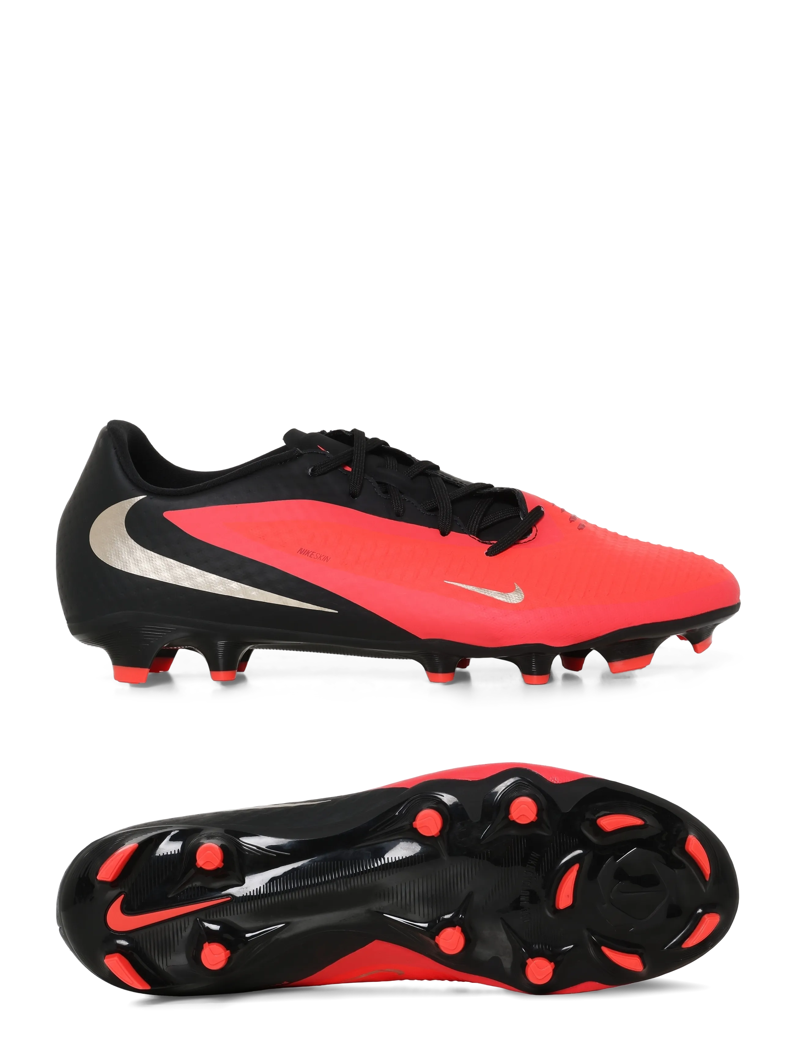 Nike PHANTOM 6 LOW ACAD FG/MG - Football boots - BRIGHT CRIMSON/BLACK-BRIGHT CR / red