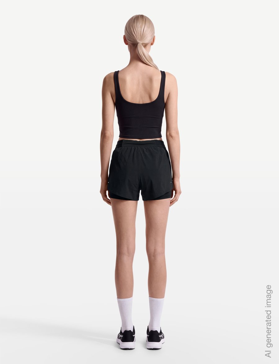 Nike - Nike Swift Dri-Fit 2N1 SHRT - running shorts - black/reflective silv - 4