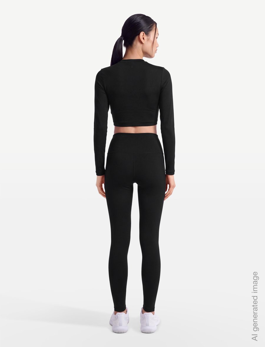 Nike - Nike Dri-Fit One High Waist Tight - training tights - black/white - 4
