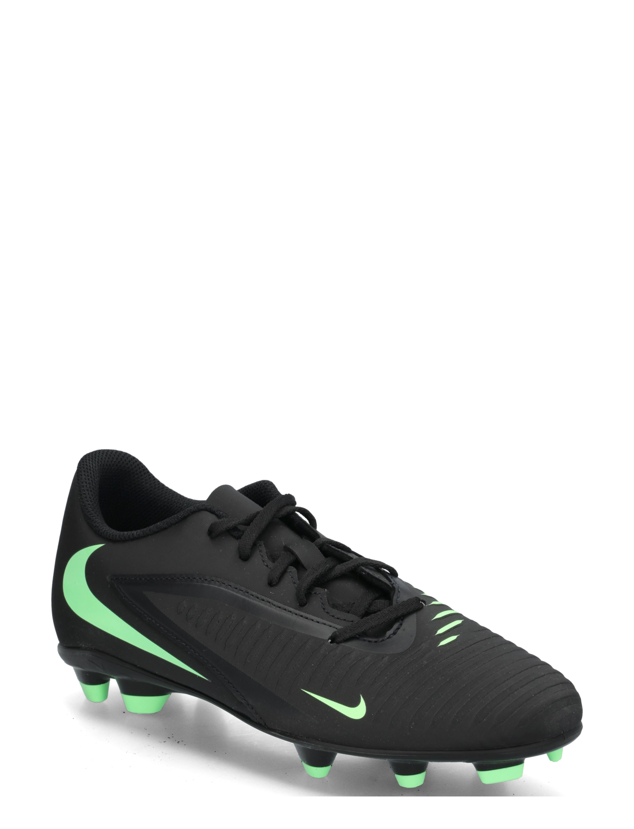 Nike PHANTOM 6 LOW CLUB FG/MG - Fußballstiefel - BLACK/ILLUSION GREEN-BLACK / black