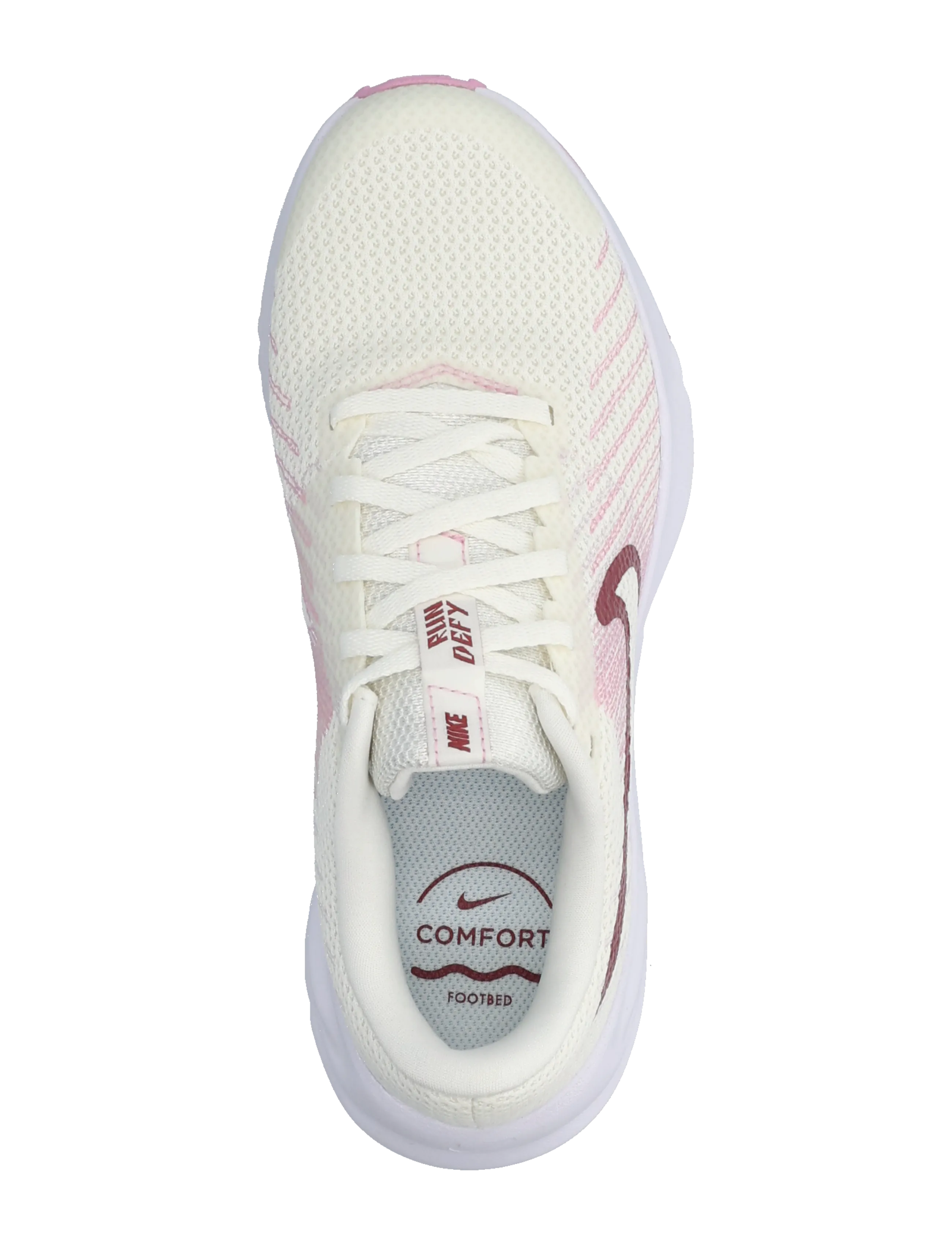 Nike - W NIKE RUN DEFY - løbesko - sail/pink smoke-white-pink ris - 3