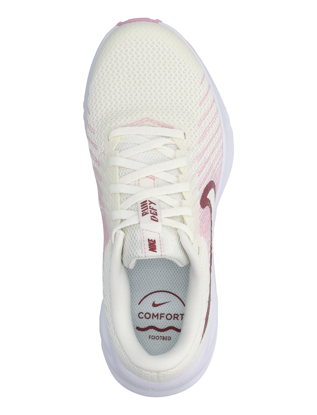 Nike - W NIKE RUN DEFY - löparskor - sail/pink smoke-white-pink ris - 3
