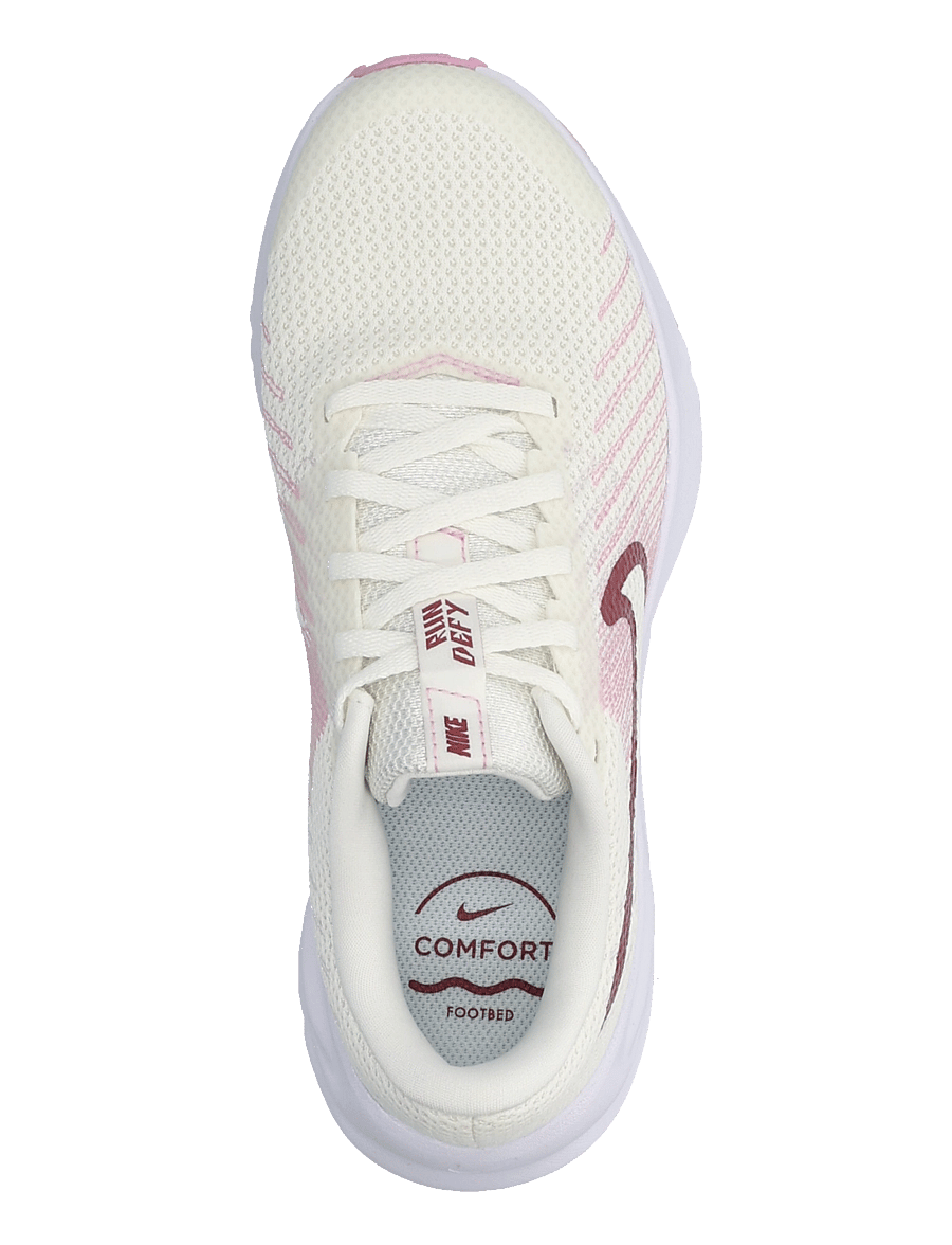 Nike - W NIKE RUN DEFY - löparskor - sail/pink smoke-white-pink ris - 3