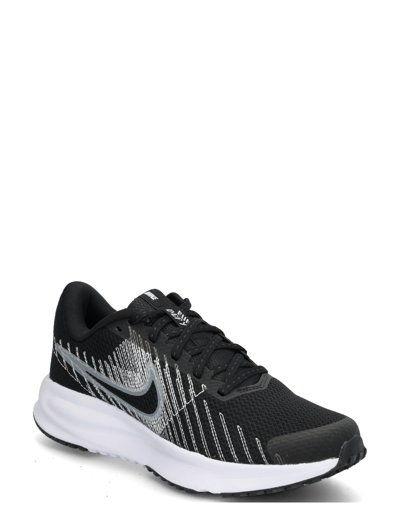 Nike W NIKE RUN DEFY - Löpning - BLACK/WHITE-WOLF GREY / black