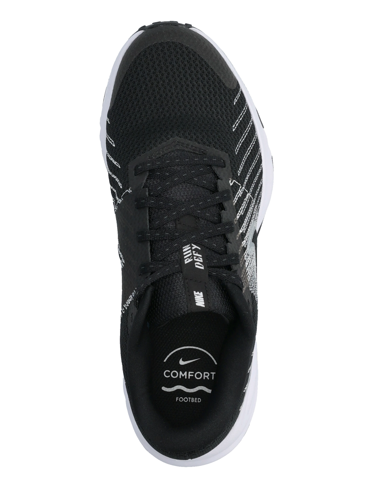Nike - W NIKE RUN DEFY - löparskor - black/white-wolf grey - 3