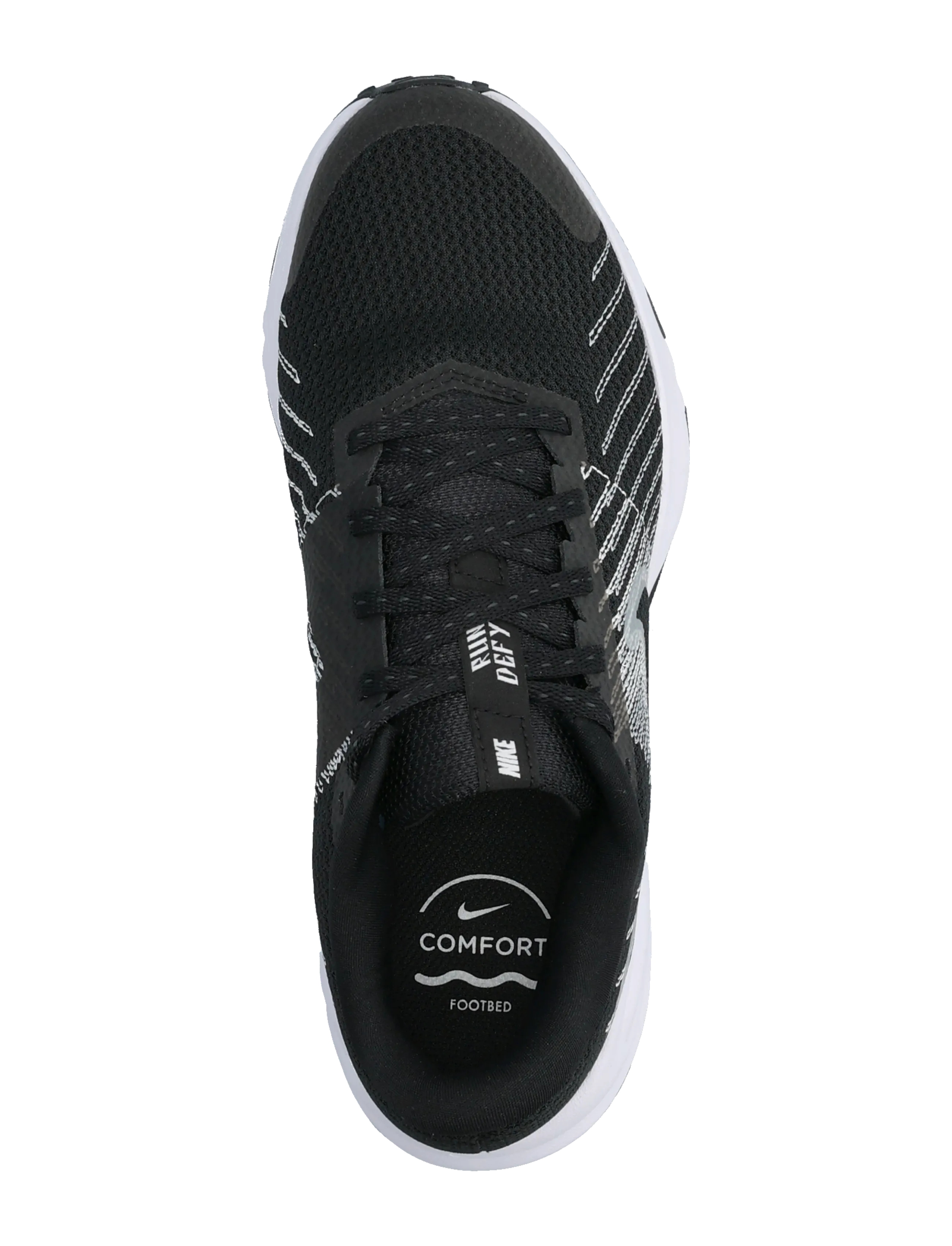 Nike - W NIKE RUN DEFY - laufschuhe - black/white-wolf grey - 3