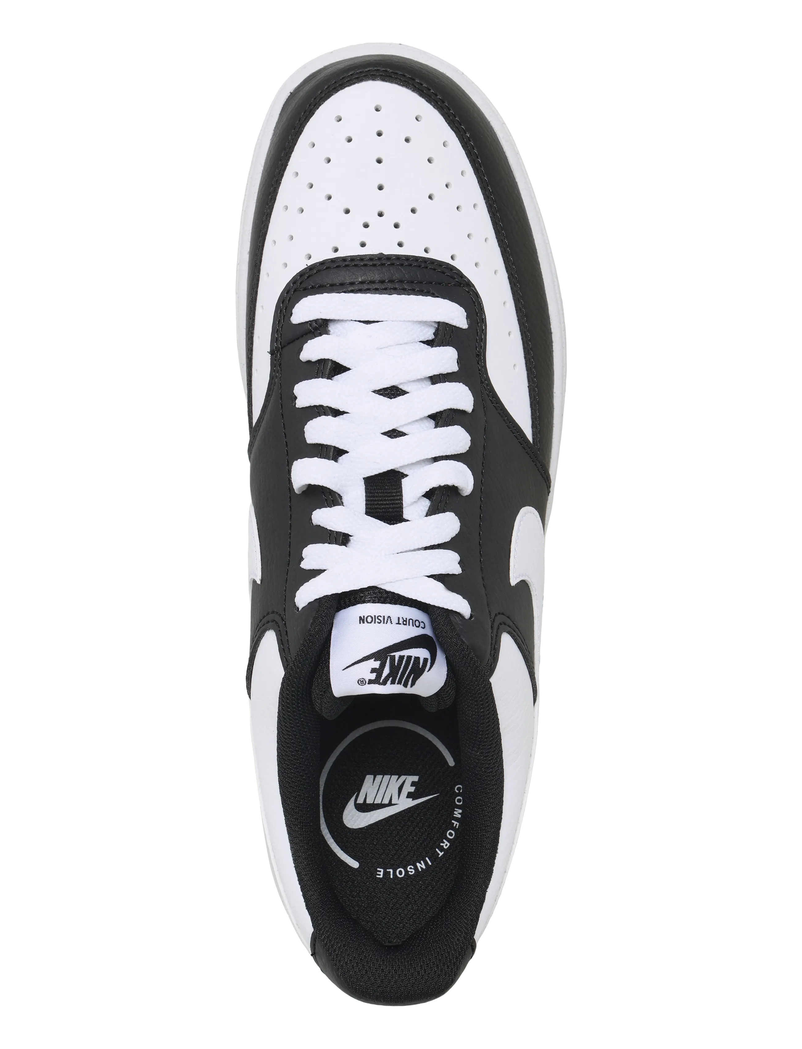 Nike - NIKE COURT VISION LO - lave sneakers - black/white - 3
