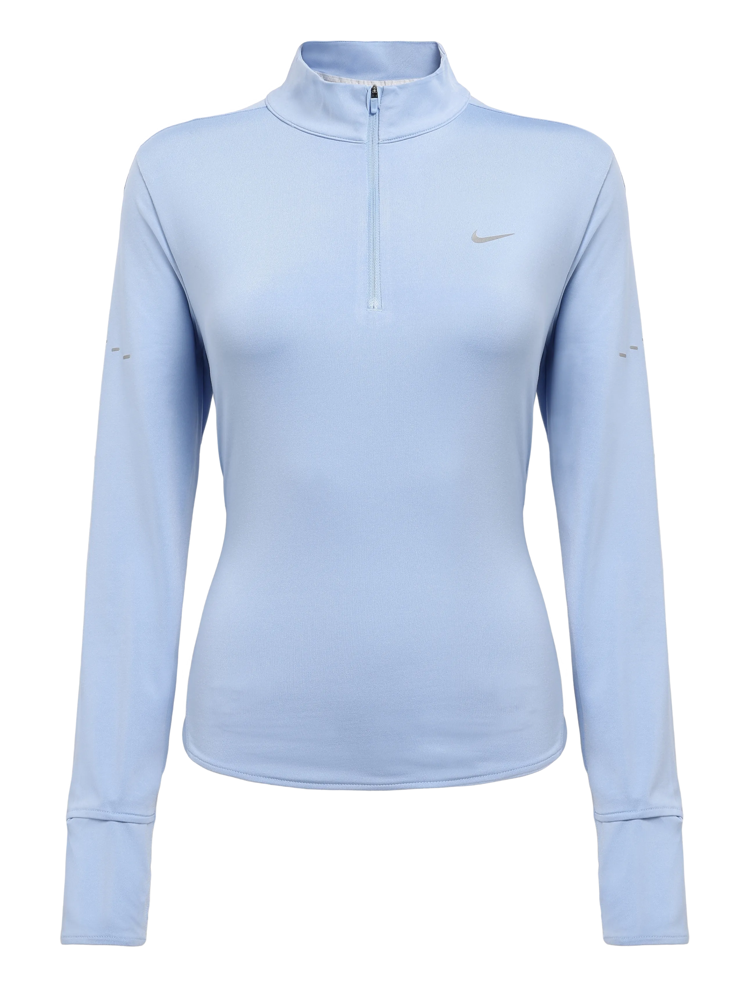 Nike W NK SWIFT DF UV HZ TOP - Langarmshirts - ALUMINUM/REFLECTIVE SILV / blue