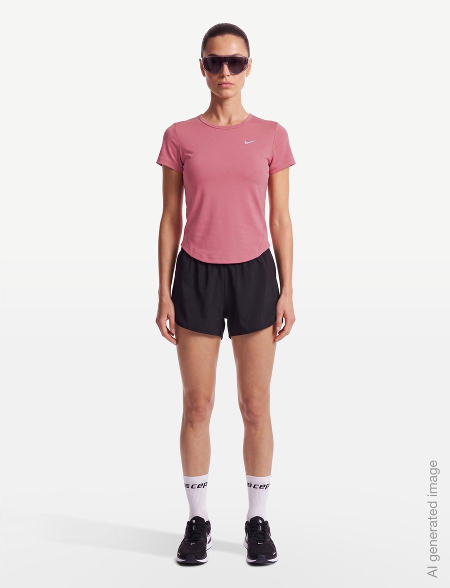 Nike - Nike Dri-Fit Tempo Top - t-shirts - peony/reflective silv - 0