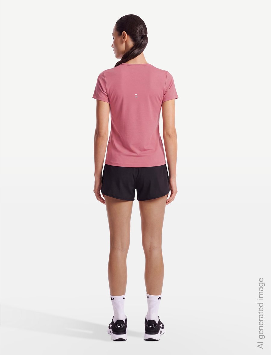 Nike - Nike Dri-Fit Tempo Top - t-shirts - peony/reflective silv - 4