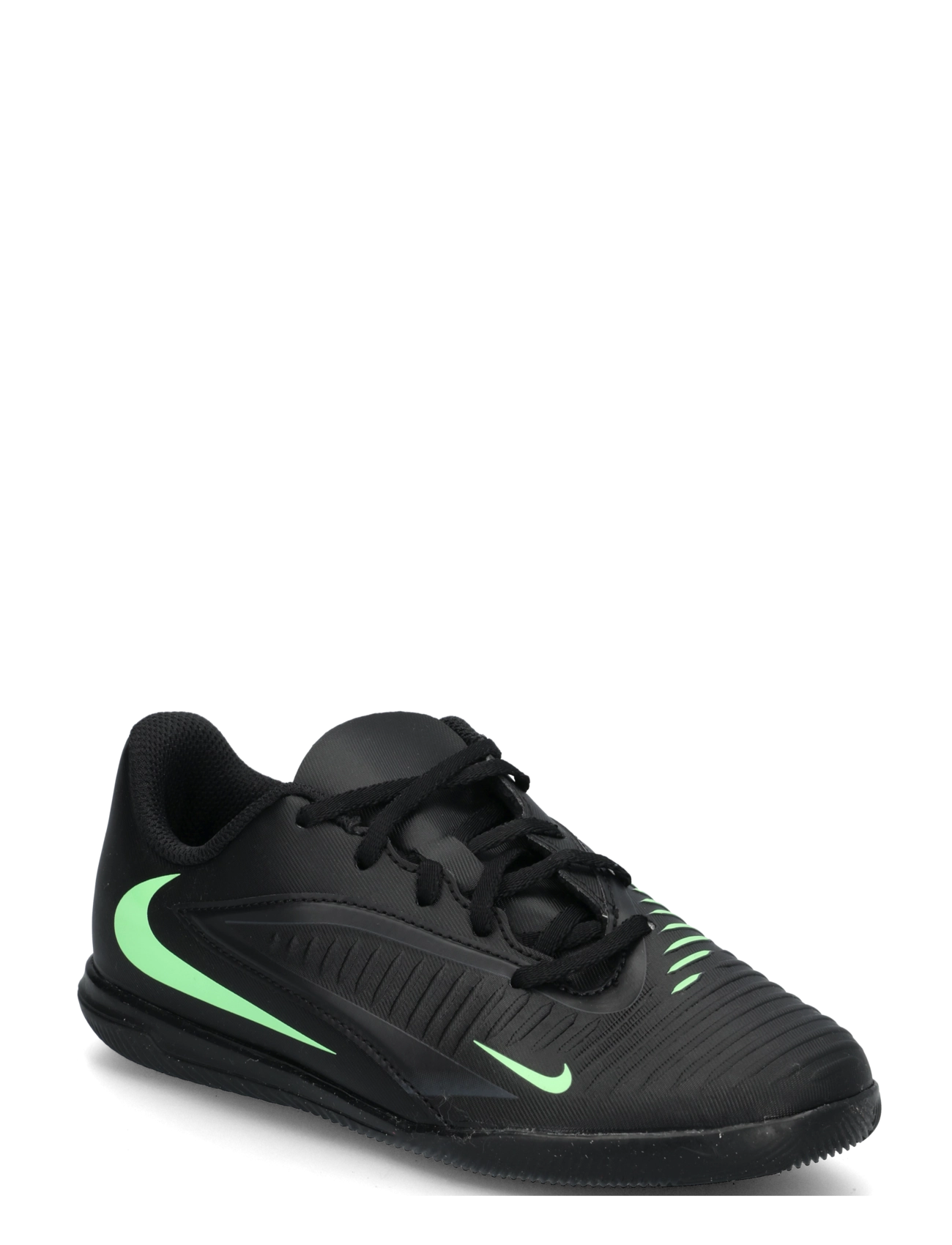 Nike JR PHANTOM 6 LOW CLUB IC - Fodboldstøvler - BLACK/ILLUSION GREEN-BLACK / black