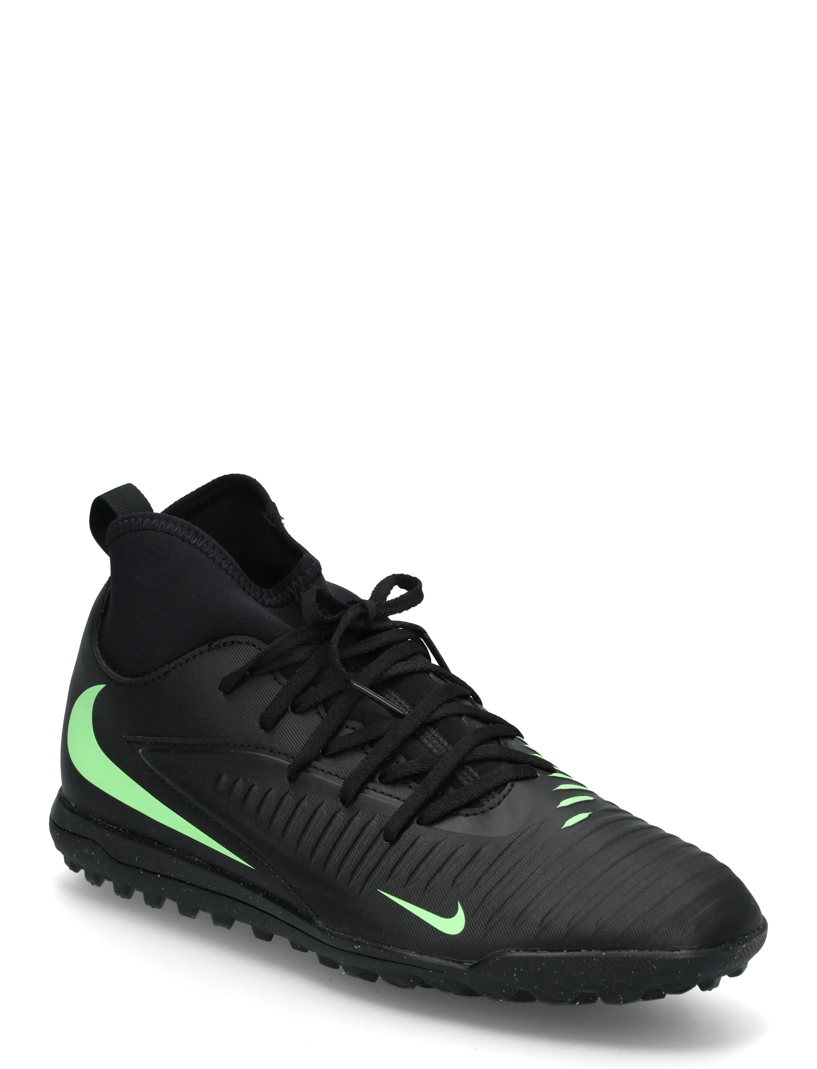 Nike PHANTOM 6 HIGH CLUB TF - Vis alt - BLACK/ILLUSION GREEN-BLACK / black