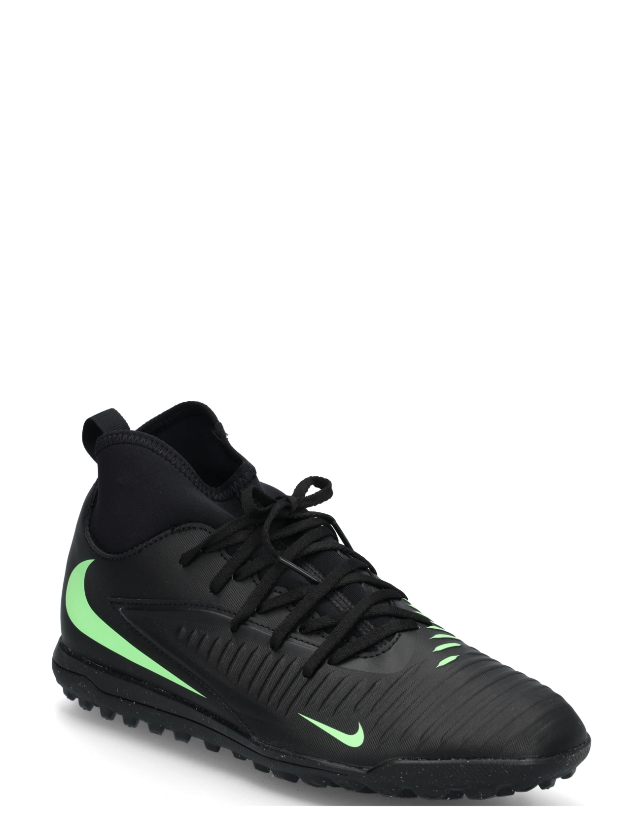 Nike PHANTOM 6 HIGH CLUB TF - Schuhe - BLACK/ILLUSION GREEN-BLACK / black