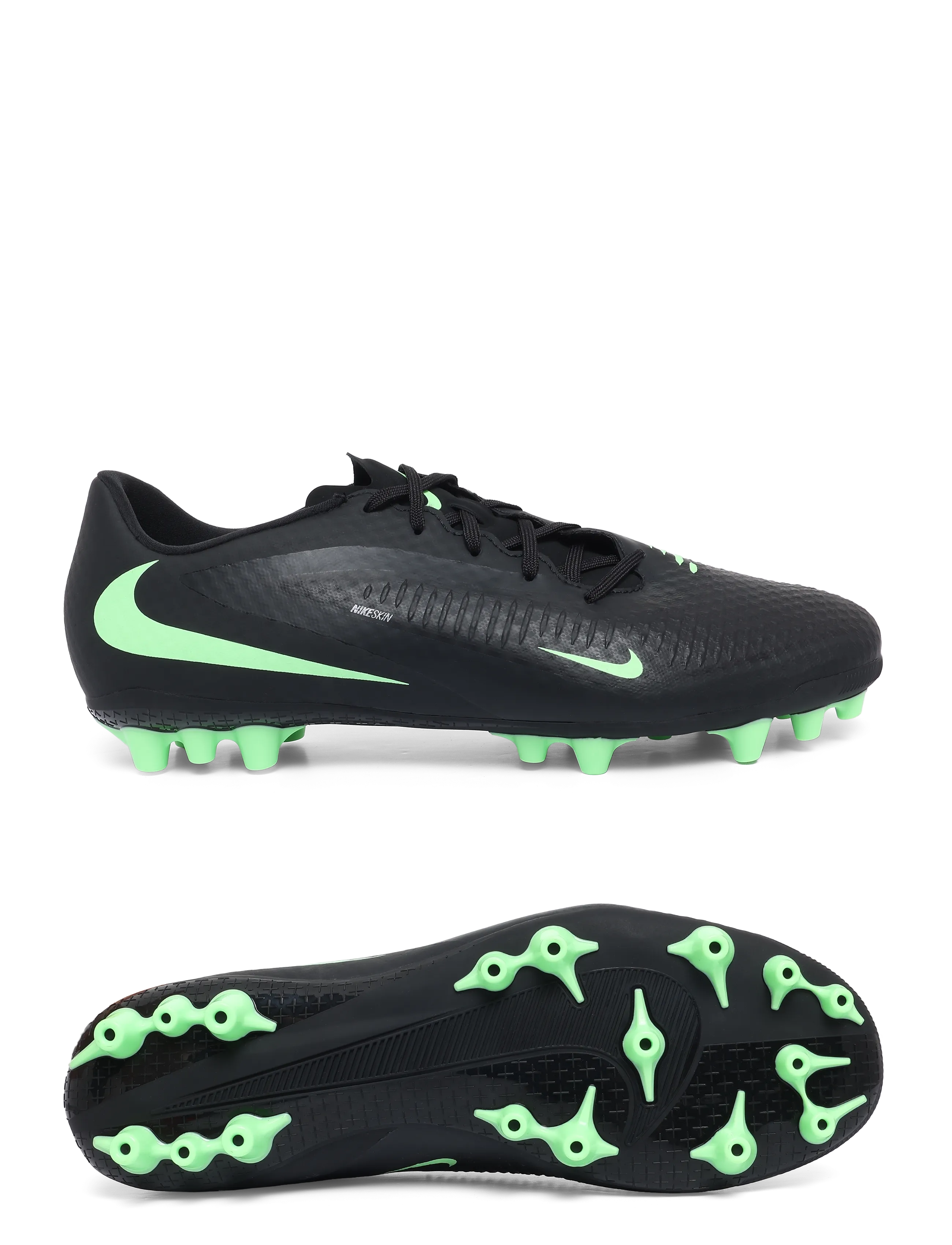 Nike PHANTOM 6 LOW ACAD AG - Football boots - BLACK/ILLUSION GREEN-BLACK / black