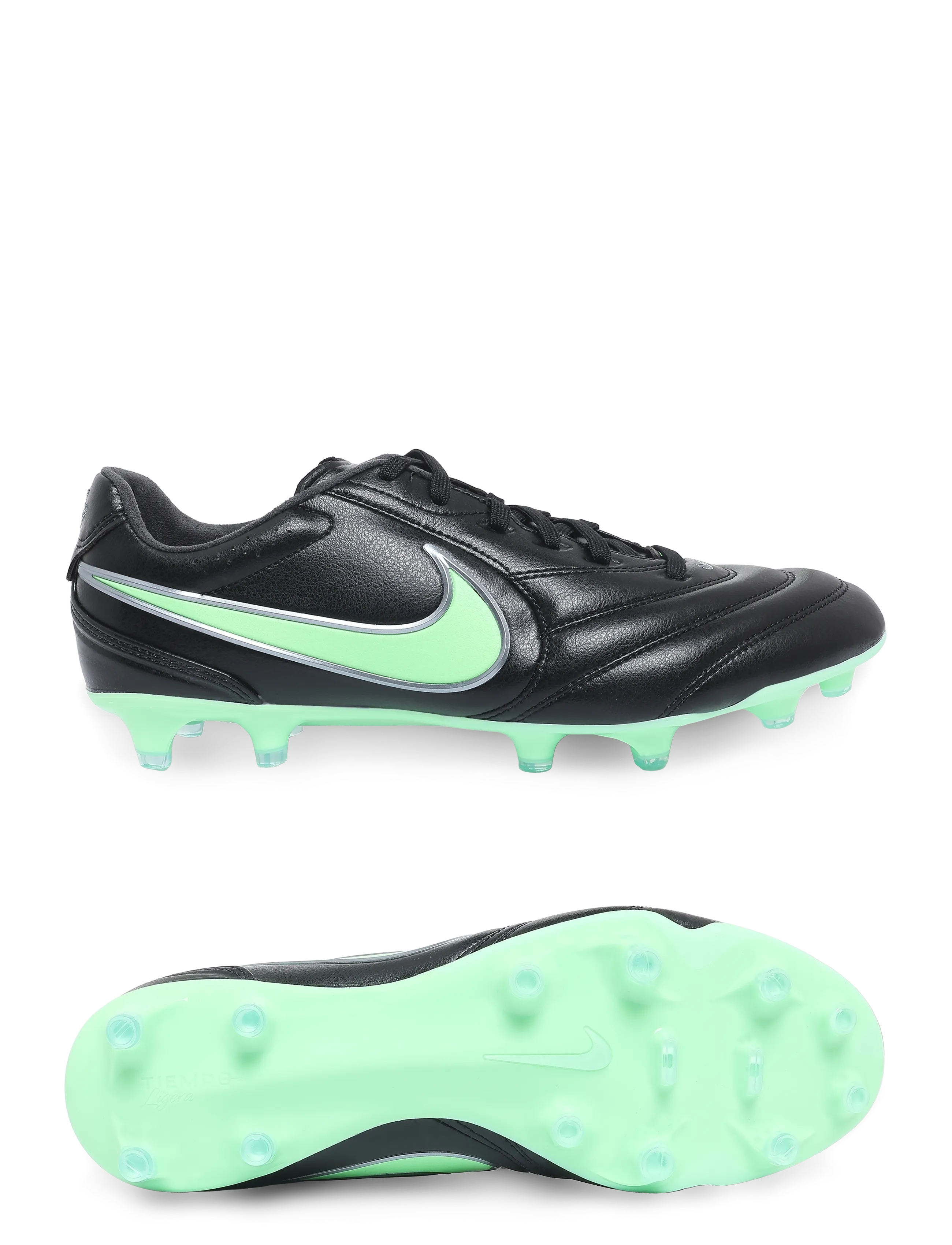Nike TIEMPO LIGERA PRO FG - Visa allt - BLACK/ILLUSION GREEN-BLACK / black
