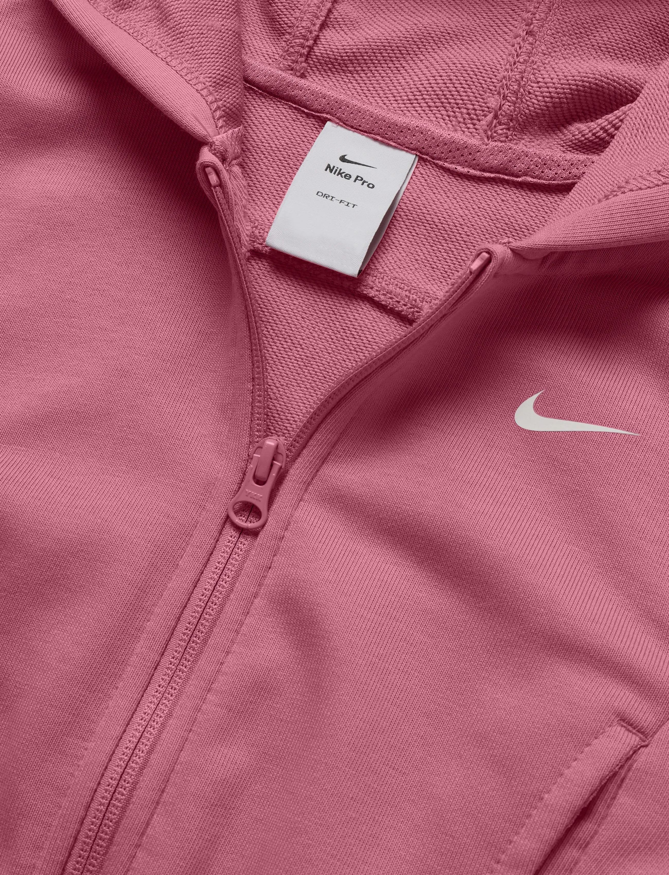Nike - Nike Pro Fleece Hoodie - fliisjakid - peony/peony/black/white - 2