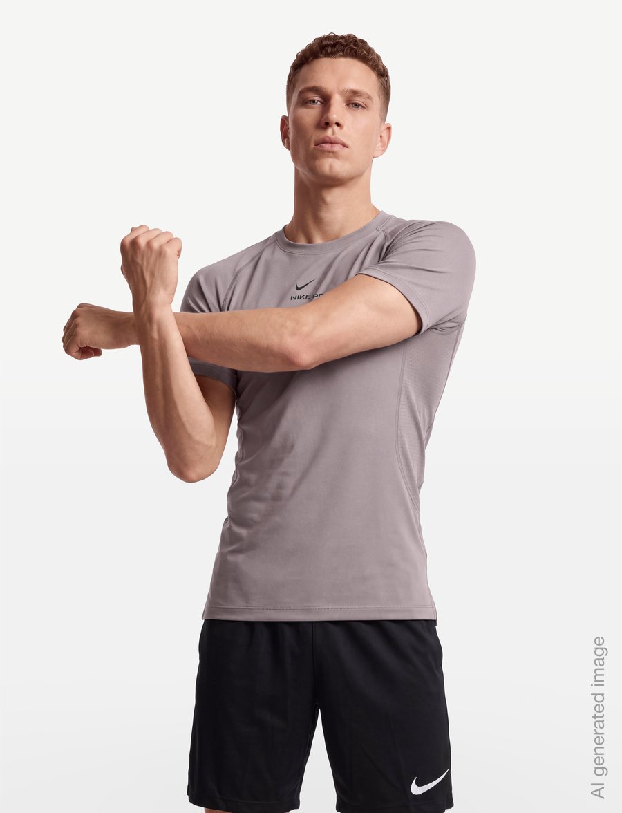 Nike - Nike Pro Training Top - t-shirts - lt violet ore/black - 3