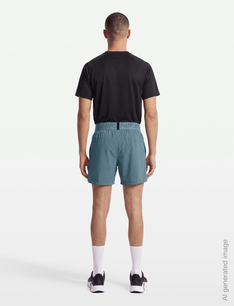 Nike - Nike Pro Training Dri-Fit 6IN Short - trainingsshorts - mineral slate/green strike - 4