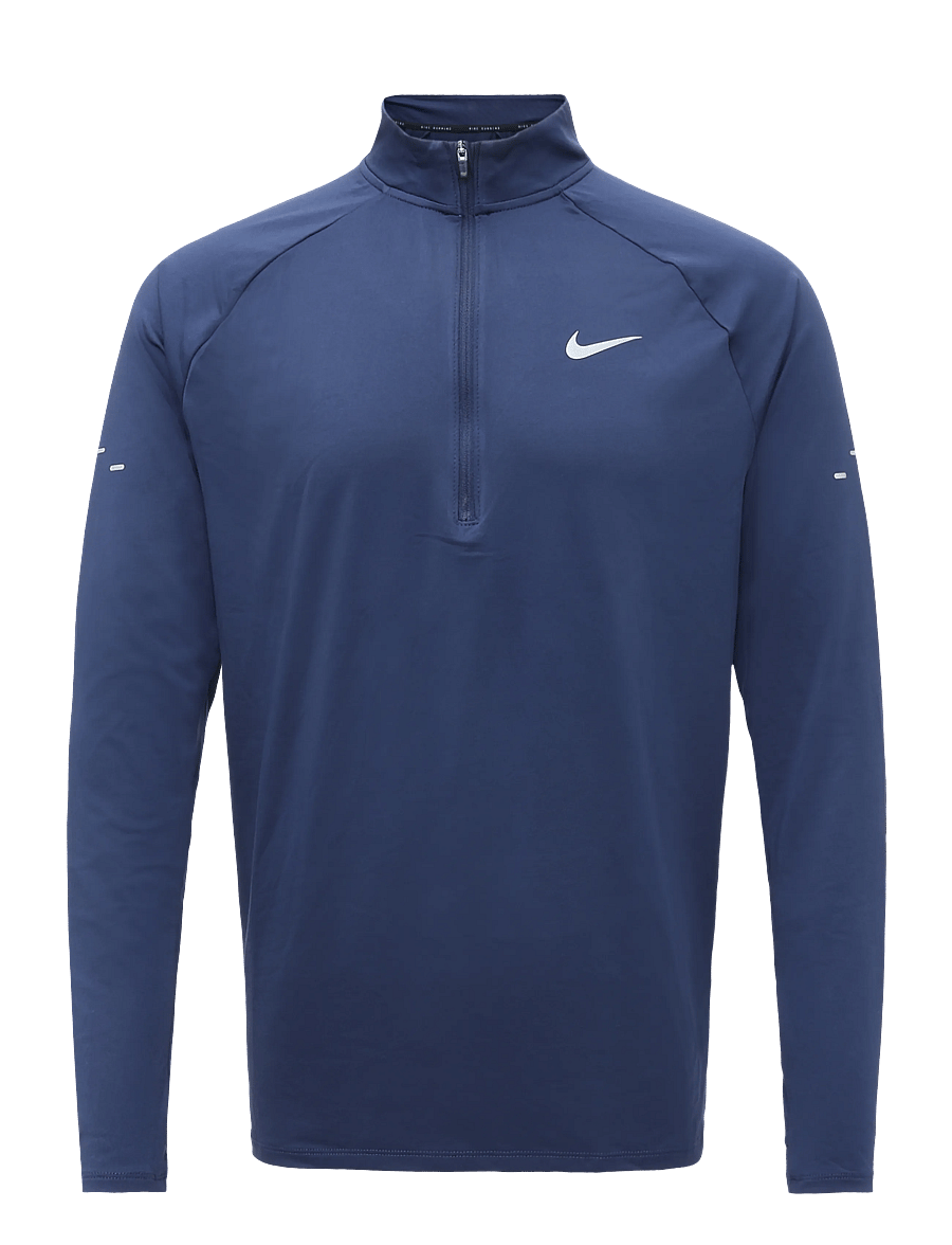 Nike - Nike Dri Fit Stride Half Zip Midlayer - fleece & mellanlager - midnight navy/reflective silv - 0