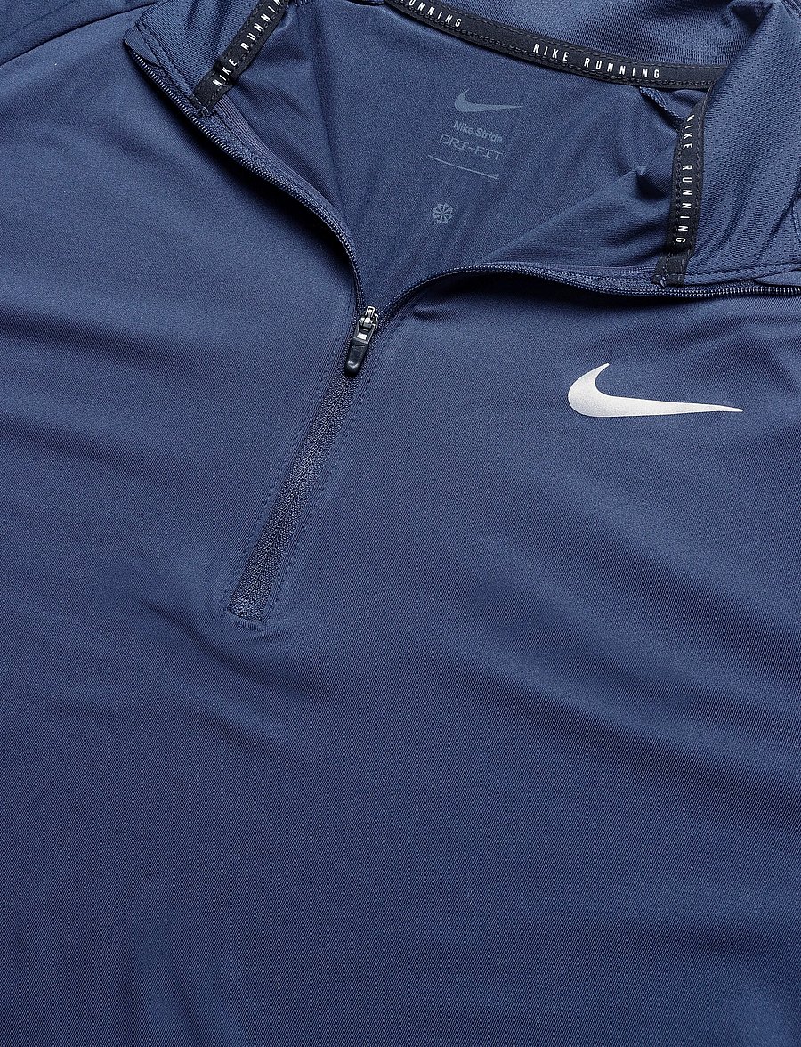 Nike - Nike Dri Fit Stride Half Zip Midlayer - fleece & mellanlager - midnight navy/reflective silv - 2