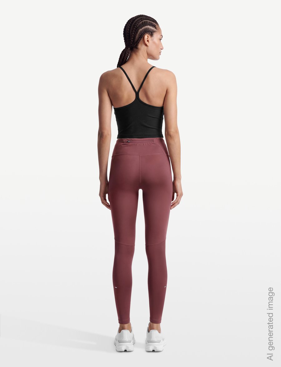 Nike - Nike Tempo Dri-Fit 7/8 Tight - jooksuretuusid - pink smoke/reflective silv/whi - 4