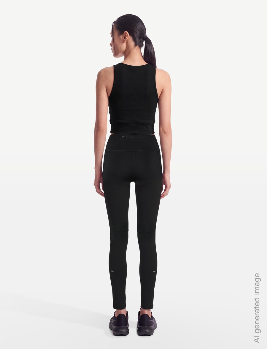Nike - Nike Tempo Dri-Fit 7/8 Tight - skriešanas legingi - black/reflective silv/white - 4