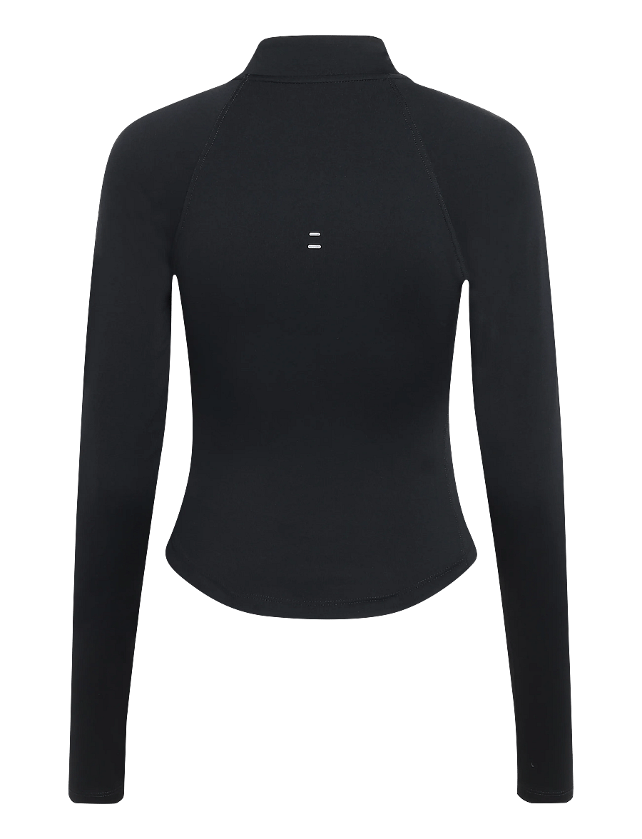 Nike - W NK TEMPO DF HZ TP - långärmade tröjor - black/reflective silv - 1