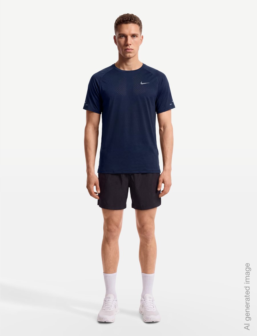 Nike - Nike Stride Dri-Fit ADV Top - t-shirts - midnight navy/reflective silv - 0