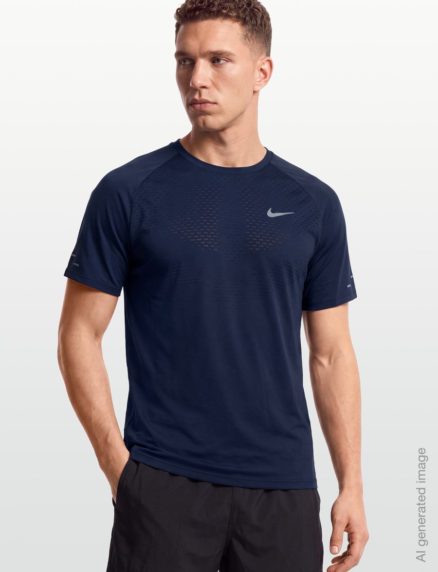 Nike - Nike Stride Dri-Fit ADV Top - t-shirts - midnight navy/reflective silv - 3