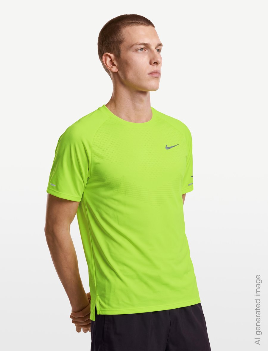 Nike - Nike Stride Dri-Fit ADV Top - t-shirts - volt ice/reflective silv - 3