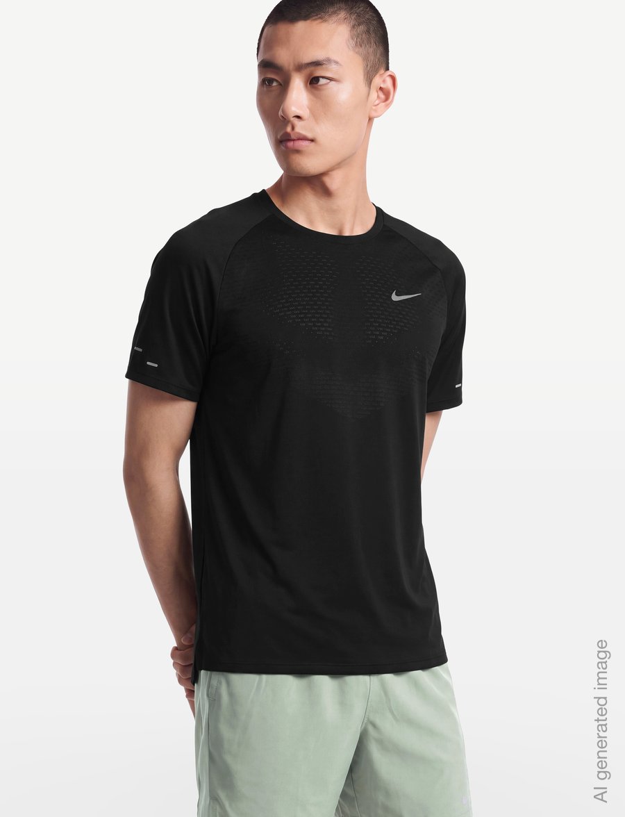 Nike - Nike Stride Dri-Fit ADV Top - t-shirts - black/reflective silv - 3