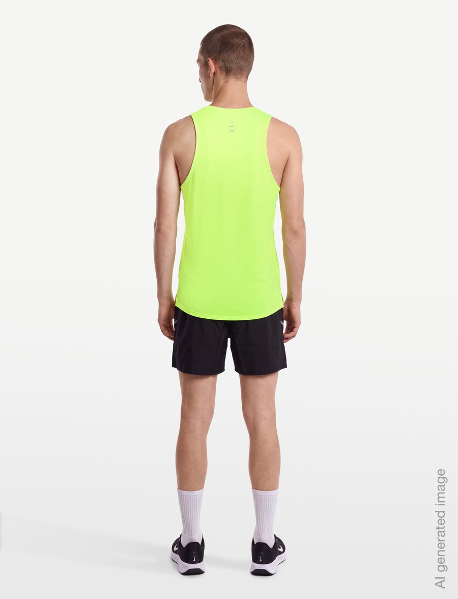Nike - M NK DFADV STRIDE TANK - debardeurs - volt ice/reflective silv - 4