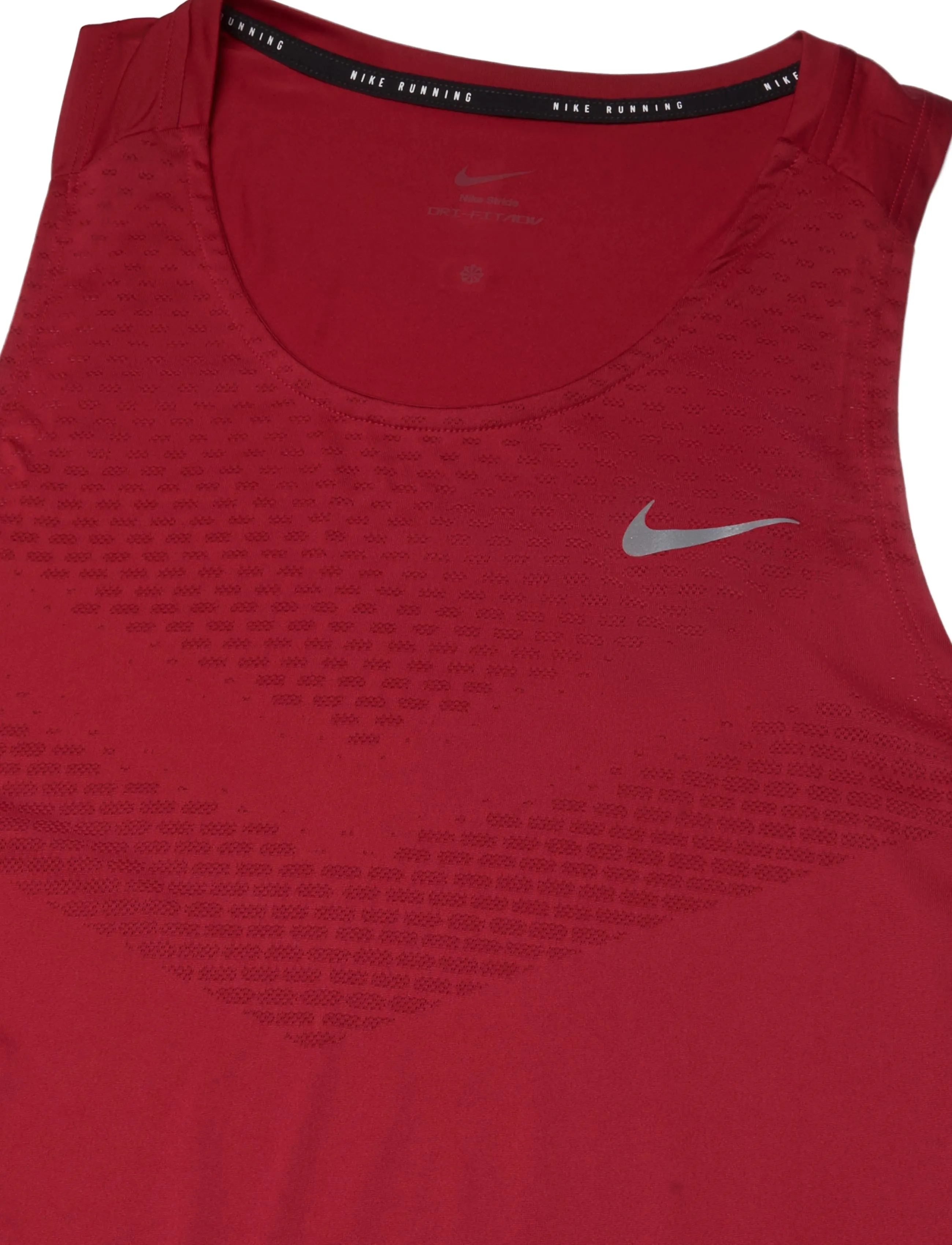 Nike - M NK DFADV STRIDE TANK - tank tops - tough red/reflective silv - 2