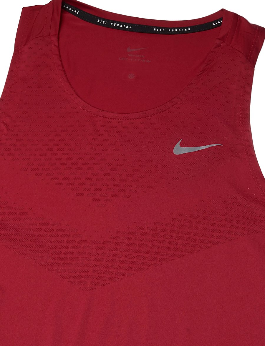 Nike - M NK DFADV STRIDE TANK - tank tops - tough red/reflective silv - 2