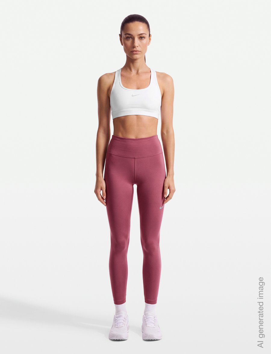 Nike - W NK DF TEMPO HR 7/8 TGHT - 7/8 länge - pink smoke/reflective silv - 0
