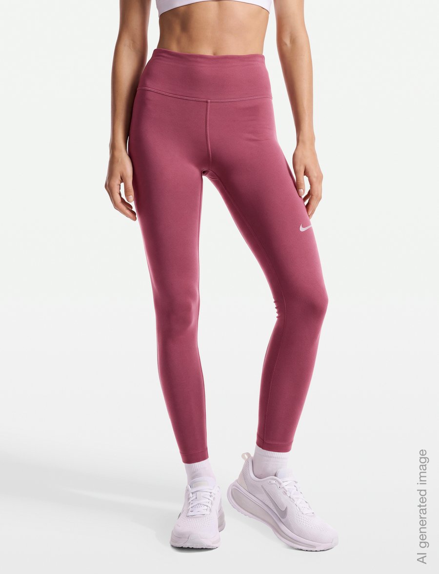 Nike - W NK DF TEMPO HR 7/8 TGHT - 7/8 länge - pink smoke/reflective silv - 3
